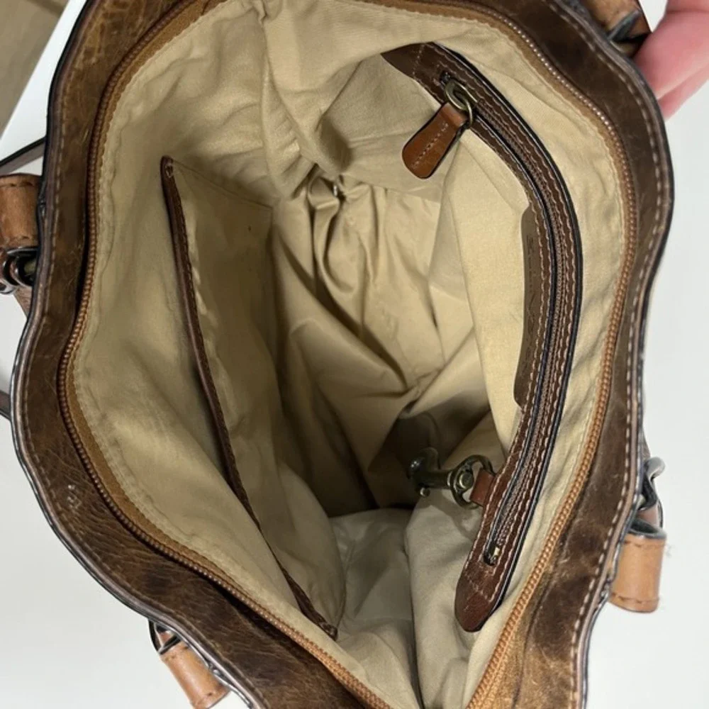 Ellington‎ Brown Leather Tote Bag with Front Pocket